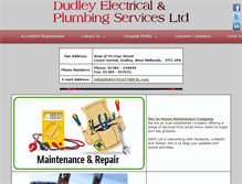 Tablet Screenshot of dudleyelectrical.com